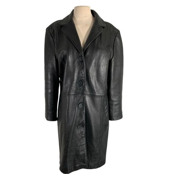 Vintage Adler Collection Leather Mid Length Jacket Size large Petite - Picture 1 of 11